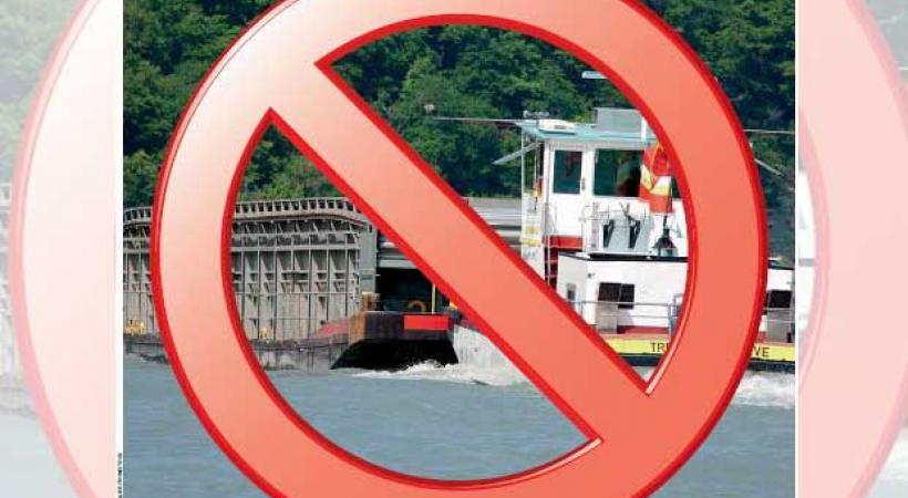Déchets: le transport fluvial tombe provisoirement à l’eau.