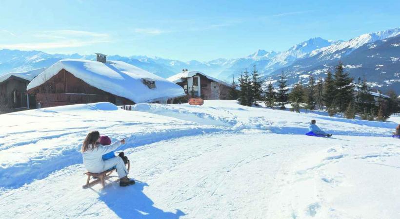 Le ski en grand à La Plaine Morte. 