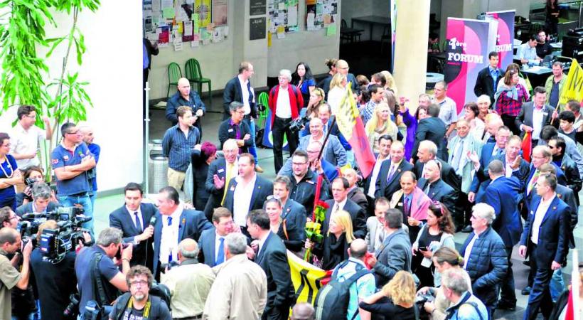 Liesse générale dimanche soir à Uni Mail. 