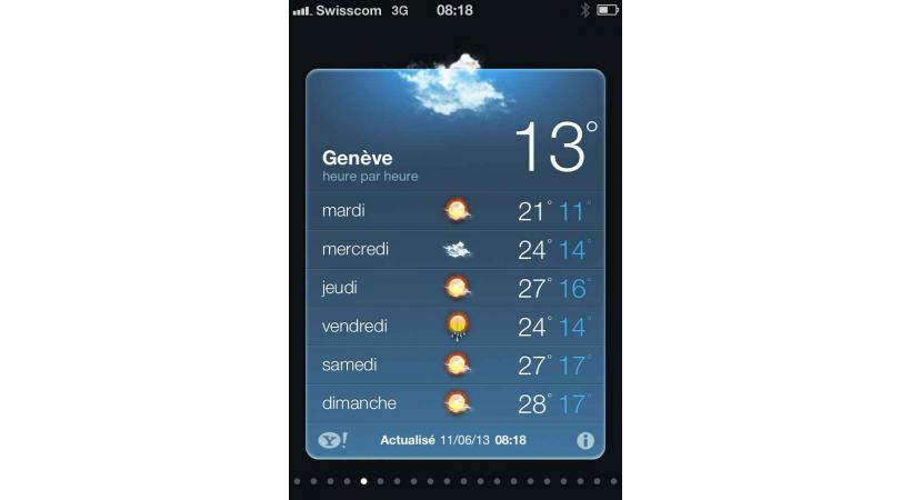 Un défaut de logiciel brouillent les prévisions sur iPhone. 