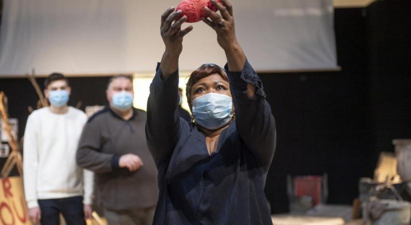 Durant les répétitions, les mesures sanitaires étaient de mise. CAROLE PARODI