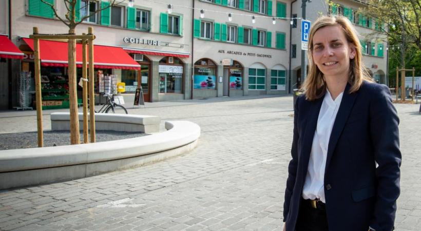 La magistrate Marie Barbey-Chappuis se réjouit à l’idée de voir s’animer la place du village. 