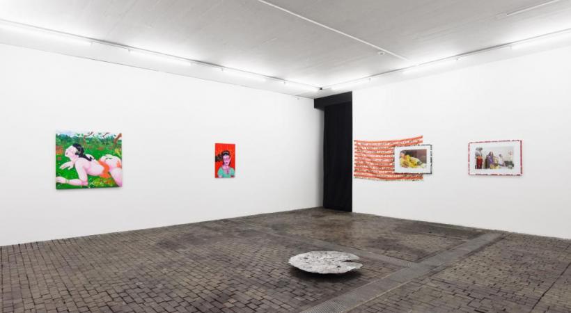 Tous les artistes présentés dans l’exposition ont un lien avec la région lémanique.  Ici des pièces de Jeremy Dafflon, Real Madrid et Inner Light. MATHILDA OLMI 