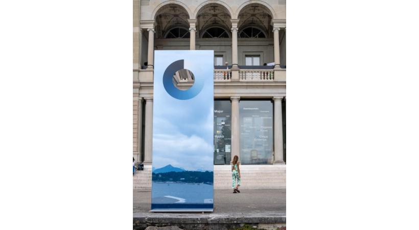 Le «Cyanometer» devant le Musée d’histoire des sciences. PHILIPPE WAGNEUR MUSEUM GENèVE