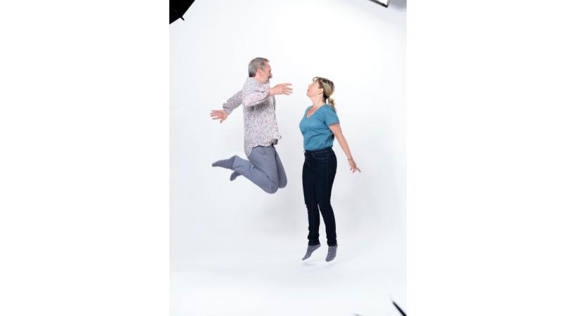 Le duo d’amuseurs publics Christian Scheidt et Brigitte Rosset. LORIS VON SIEBENTHAL