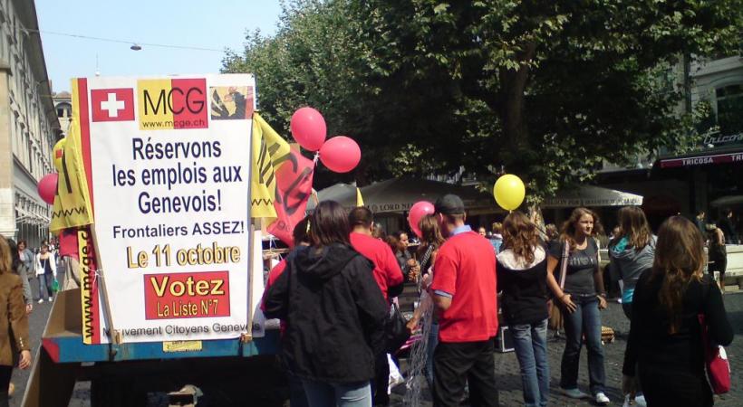 Un stand de récolte de signatures du MCG en 2012. Un parti devenu plus sage. DR