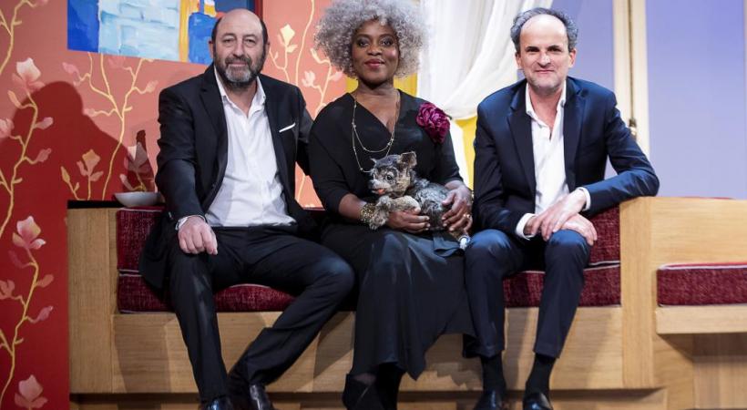 Kad Merad, Claudia Tagbo et Lionel Abelanski. CéLINE NIESZAWER