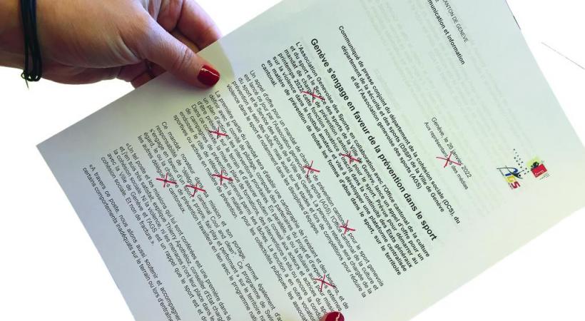 Le Grand Conseil dit non à l’écriture inclusive dans les textes de l’administration. DR