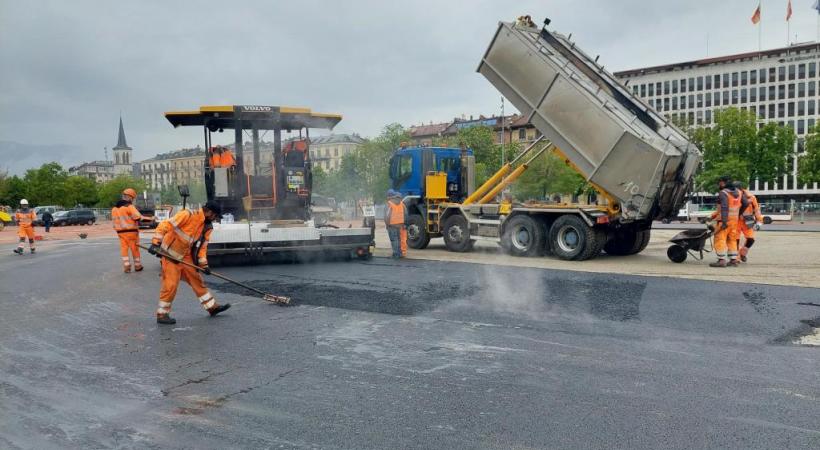 En quelques jours, la plaine de Plainpalais est méconnaissable. TR  