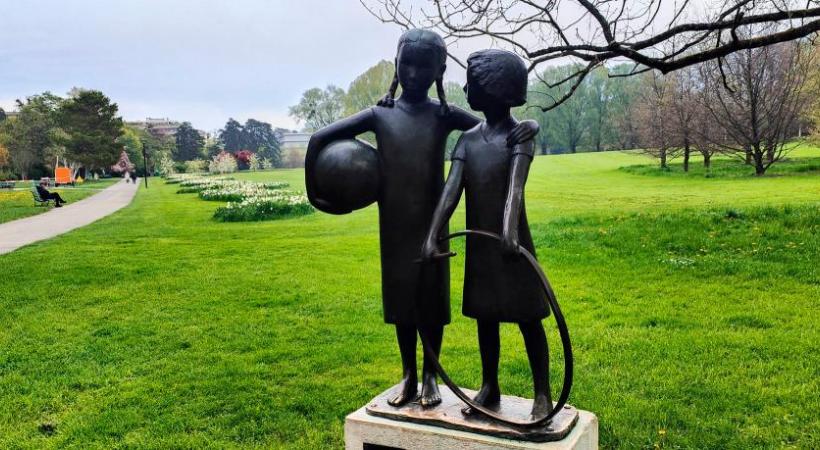 Pour l’UDC, la quiétude du parc Bertrand  est menacée par l’arrivée de la Voie verte. MP