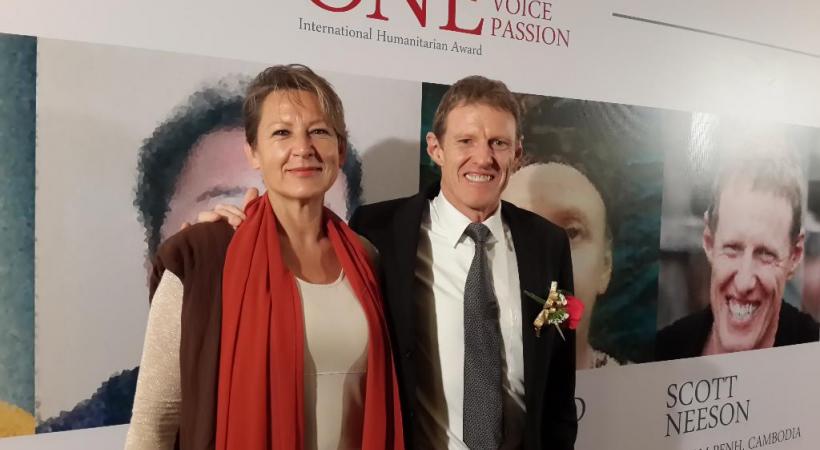 Barbara Hofmann et Scoot Neesen, directeur exécutif du Fonds des enfants du Cambodge. DR 