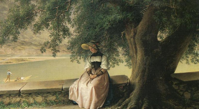 Tableau intitulé «Près du lac de Brienz», peint en 1858 par G. von Reutern. 