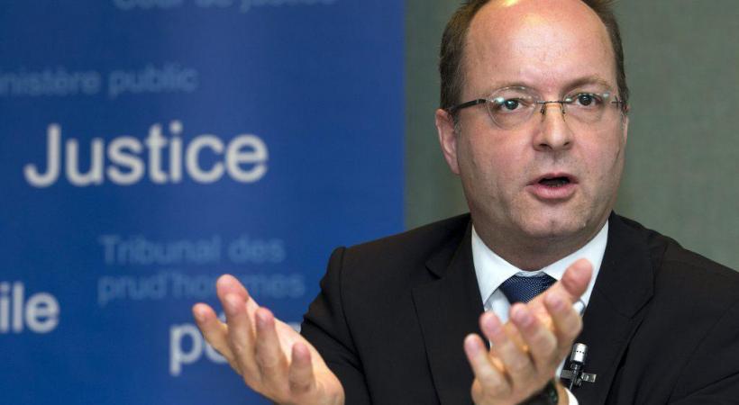 Le procureur général Olivier Jornot présente le bilan de la justice 2014. DR 