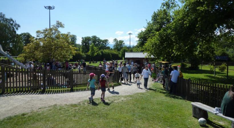 Le parc onésien, un lieu très prisé des parents.  FONDATION DES EVAUX 