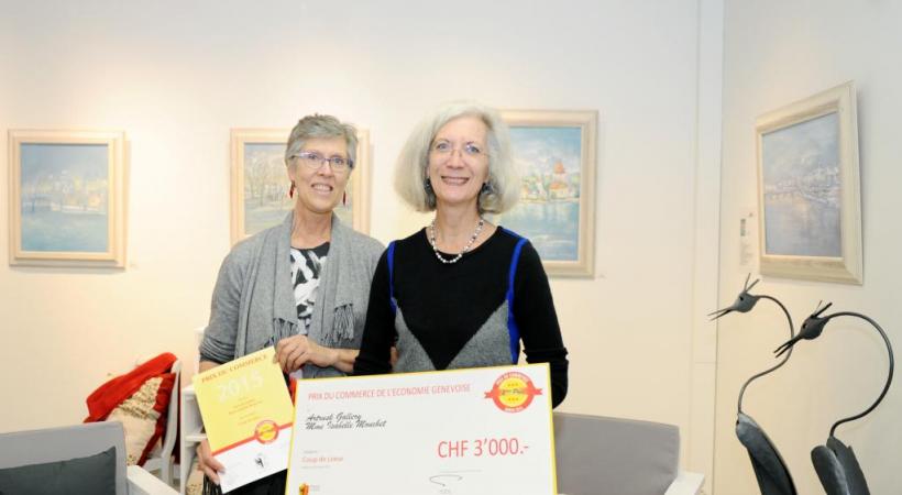 Béatrice Andreae, administratrice et Isabelle Mouchet, en charge de la vente, de la galerie Artrusk Gallery.