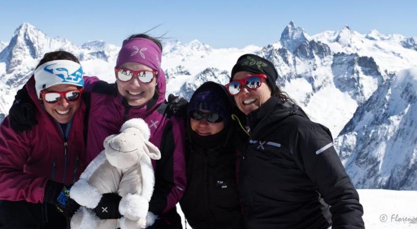  Florence et ses coéquipières du Footing club Lausanne, s’entraînent depuis l’automne 2015. DR 