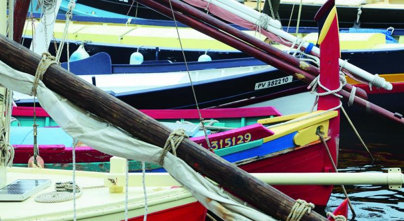 Barques traditionnelles catalanes. TOURISME PYRENEES-ORIENTALES 