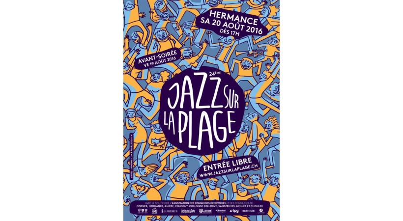 Affiche de Jazz sur la plage.
