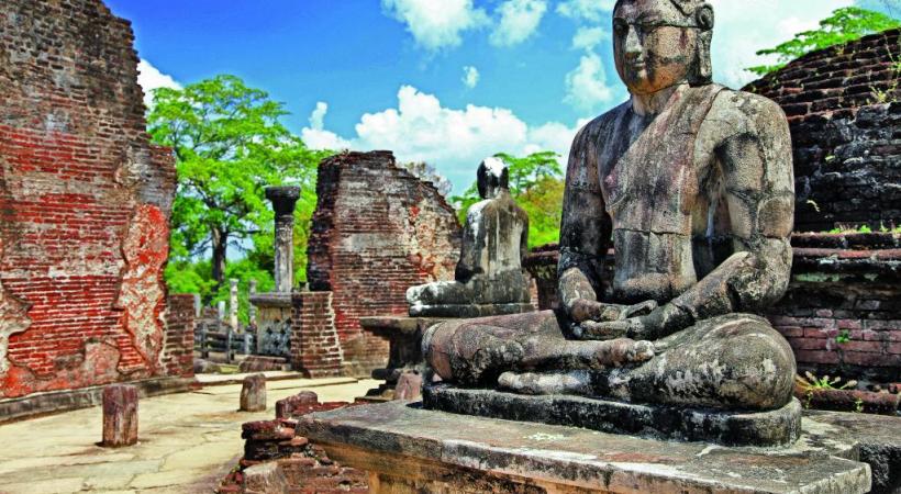 Ancienne capitale, Polonnaruwa est célèbre pour ses bouddhas sculptés. La plage de Passikudah est l’une des plus belles de la côte Est. On peut s’y rendre en voiture ou… en hydravion. Récolte du thé à Nuwara Eliya. ALAIN BOSSU Eléphants dans le Parc national de Minneriya. ALAIN BOSSU 