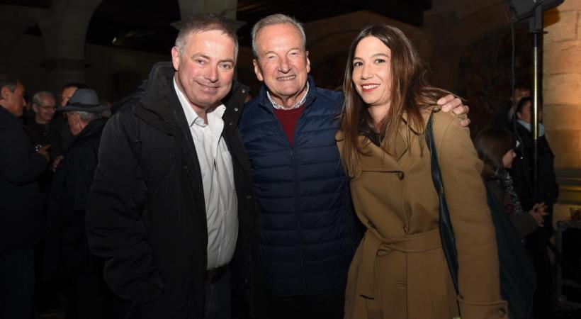 Pascal Décaillet, Jean-François Duchosal et Audrey Covo, nouvelle secrétaire générale du PLR.  DEMIR SOMNEZ 
