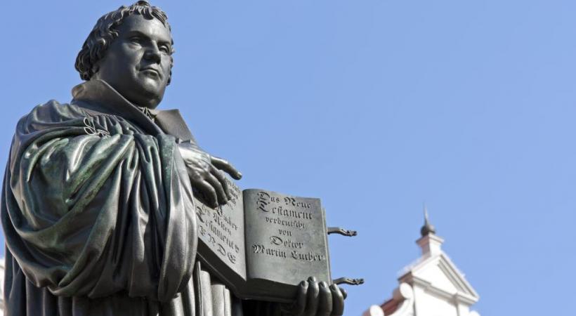 Statue de Martin Luther à Wittenberg (D), où il vécut les dernières années de sa vie. GETTY IMAGES/CHRISTINA HANCK 