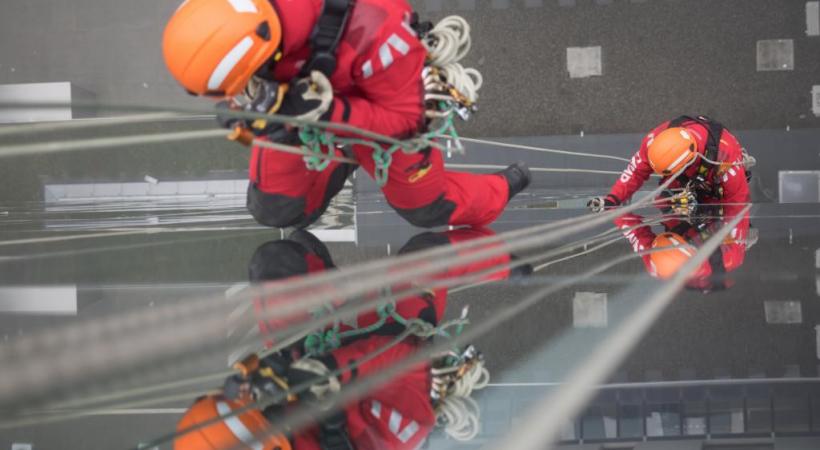 Les missions des pompiers du GRIMP du Service d’incendie et de secours se développent  de plus en plus en milieu urbain. SIS-GRIMP/RéGIS PYTHON 