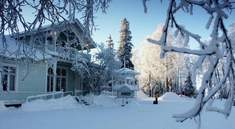 Un décor de conte de fées durant le long hiver nordique. 