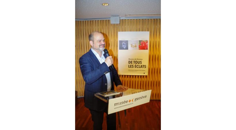 Sami Kanaan salue un «bel exemple de la bonne dynamique mise en place entre les musées publics et privés du canton». GIM 