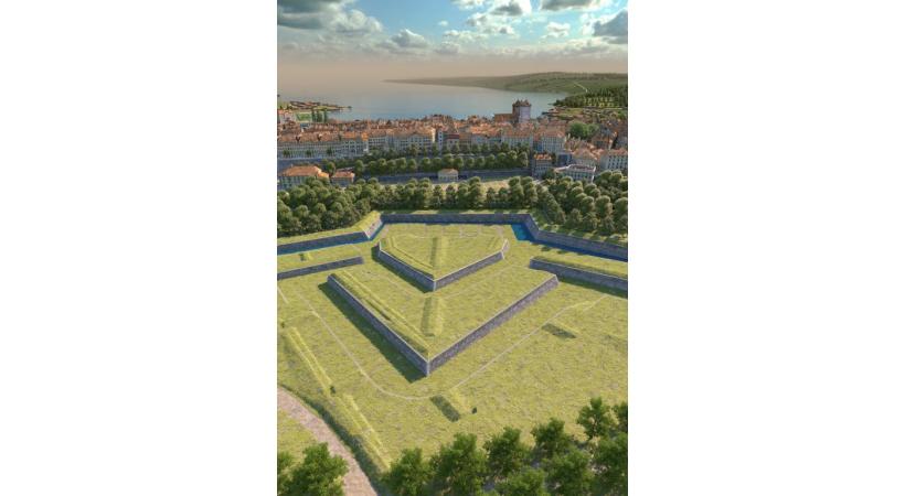 La place Longemalle comme si vous y étiez en 1850. On peut aussi se promener dans les airs, pour faire une balade à 30 mètres du sol. GE-STORY/VILLE DE GENèVE 