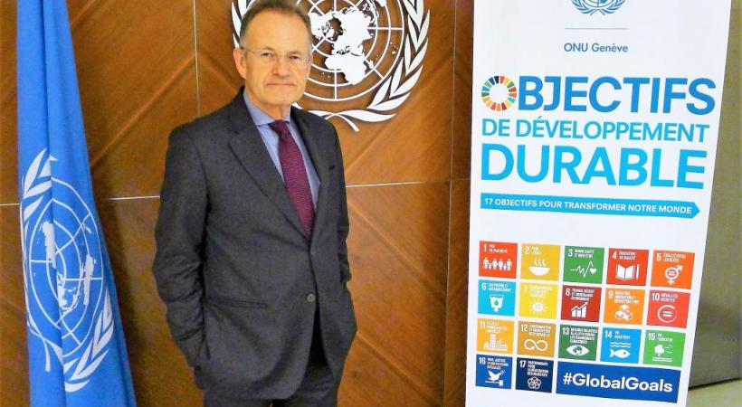 Michael Moeller: «Le Palais des Nations et les agences alentour sont la maison du peuple.»  FRANCIS HALLER 