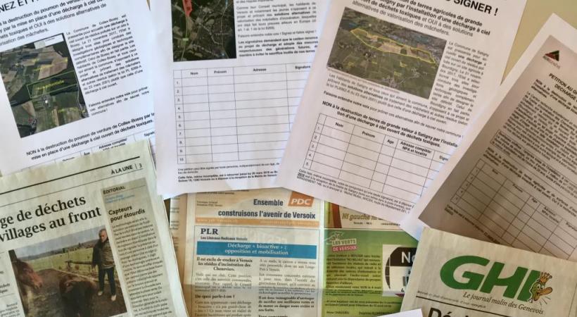 Les pétitions cantonales contre l’installation d’une décharge pour mâchefers se succèdent depuis décembre 2017. FRANCIS HALLER 