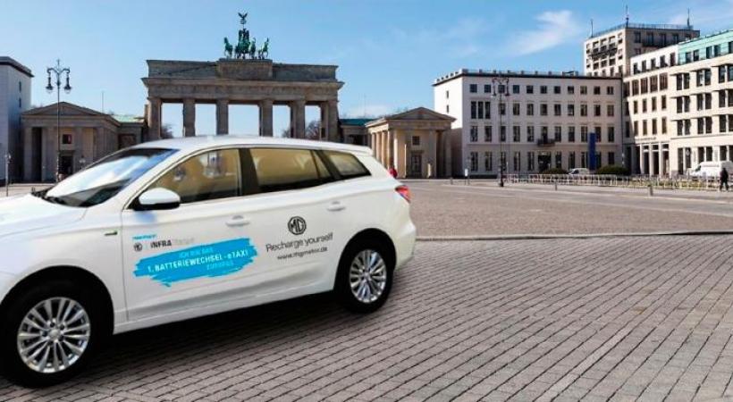 Les taxis électriques de la marque MG sont des breaks adaptés à l'échange de batteries.