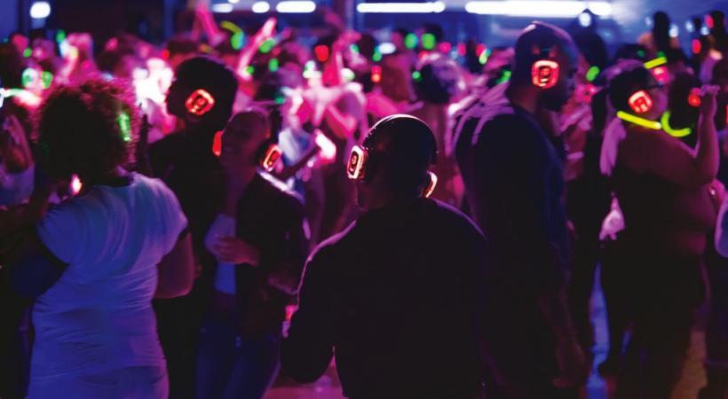 Silent Party, chacun dans sa musique, mais tous ensemble dans la danse. DR 