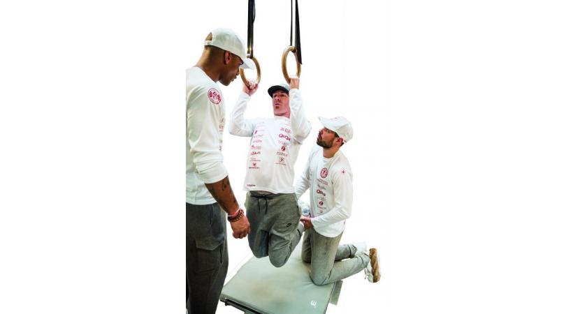 Marc Ristori s’entraîne  en compagnie d’Alexander Niemann et Samy Rolland. ALDO VIOLA 