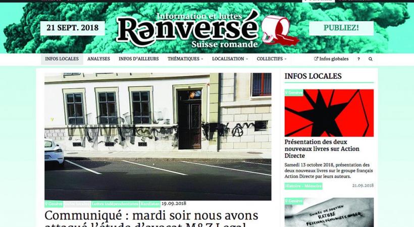 L’action a été revendiquée sur un site proche des milieux de la gauche radicale. CAPTURE D’éCRAN DR