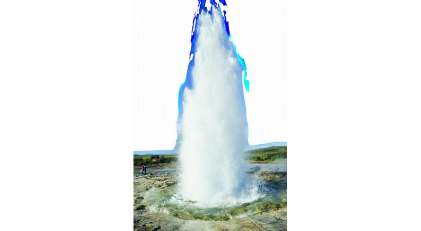 Les geysers font leur show à cadence régulière. 