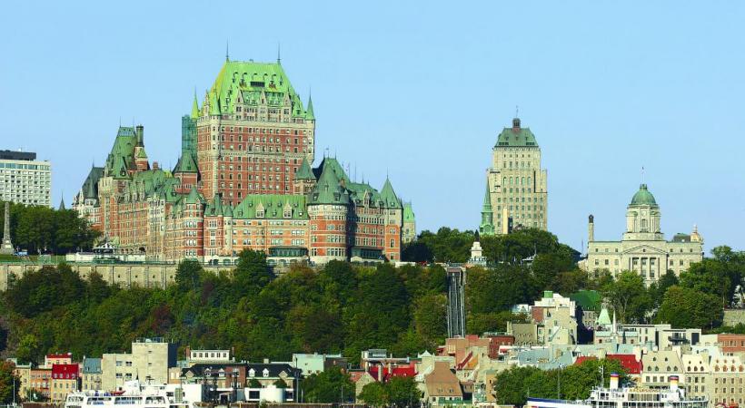 Le château Frontenac, symbole incontournable de Québec, la capitale de province francophone du Canada. ISTOCK