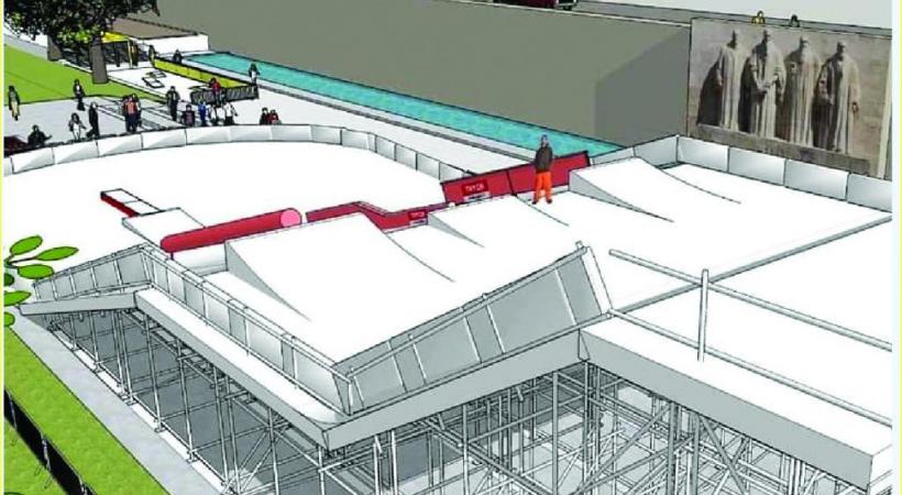 La structure sera installée devant le mur des Réformateurs. VILLE DE GENèVE