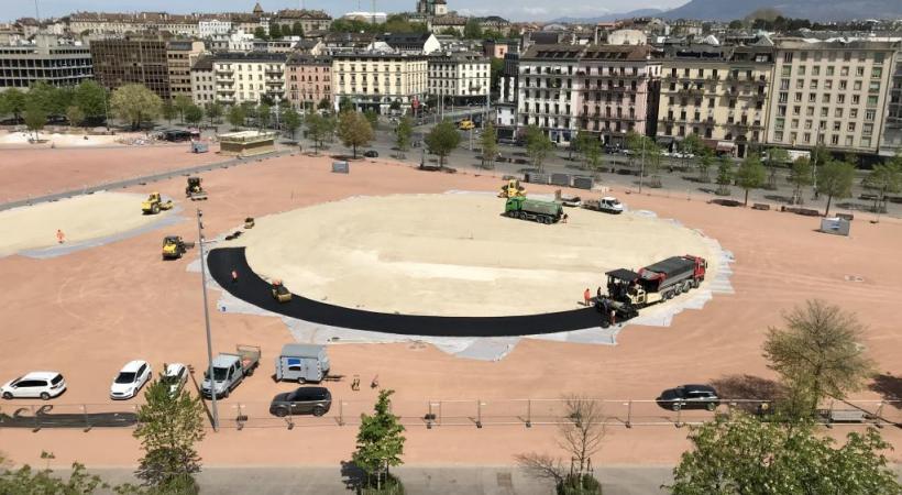 Au total, une surface de près de 4000 m2 sera goudronnée. (Francis Haller)