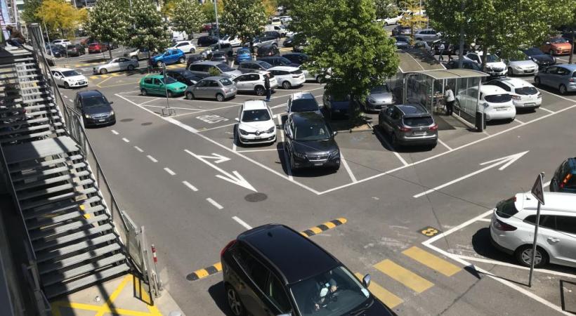 La fan zone occupera trois soirs durant une partie (15’000 m2) du parking. FRANCIS HALLER