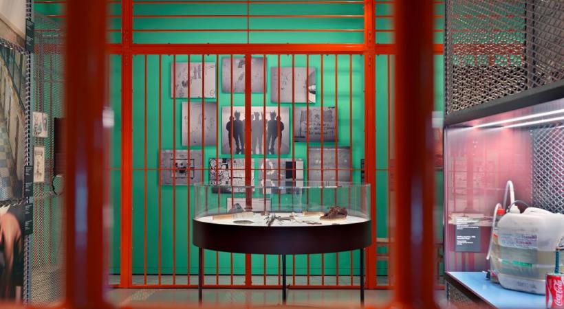 L’exposition au Musée international de la Croix-Rouge et du Croissant-Rouge mêle ambiance oppressante et informations ludiques. DR