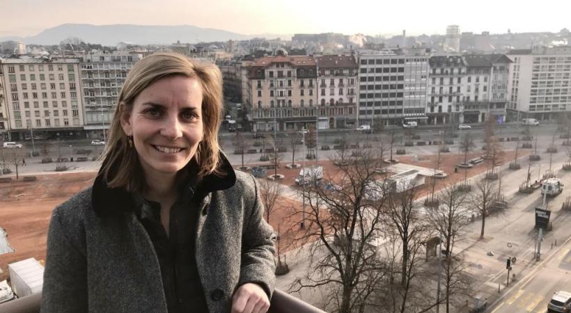 La conseillère municipale PDC Marie Barbey-Chappuis souhaite que la pointe sud de la plaine de Plainpalais soit végétalisée. FRANCIS HALLER