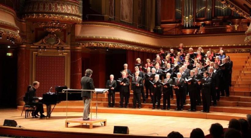 Le Liederkranz-Concordia lors d’une prestation au Victoria Hall. DR