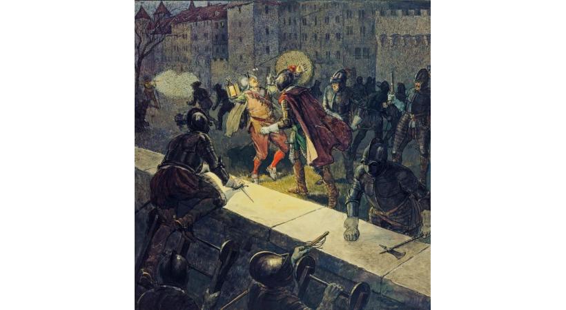 Les représentations les plus marquantes de la nuit  du 11 au 12 décembre 1602 sont exposées. BG