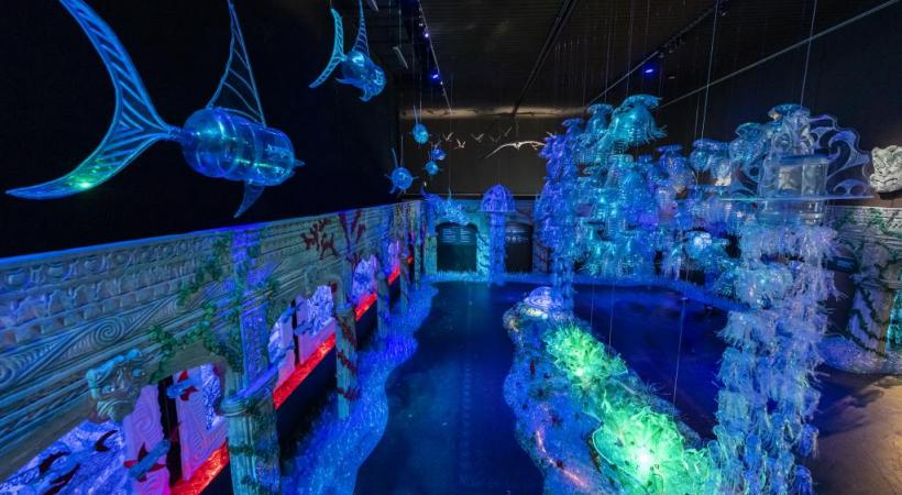 Le monde sous-marin représenté par l’artiste maori George Nuku. PHILIPPE WAGNEUR/MHN