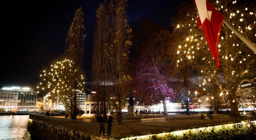 La magie de Noël s’est emparée de l’île Rousseau. LAURENT GUIRAUD