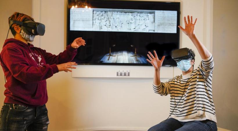 Une expérience en réalité virtuelle transporte les visiteurs à bord du vaisseau «Mayflower». Cap sur le Nouveau Monde en 1620. NICOLAS RIGHETTI